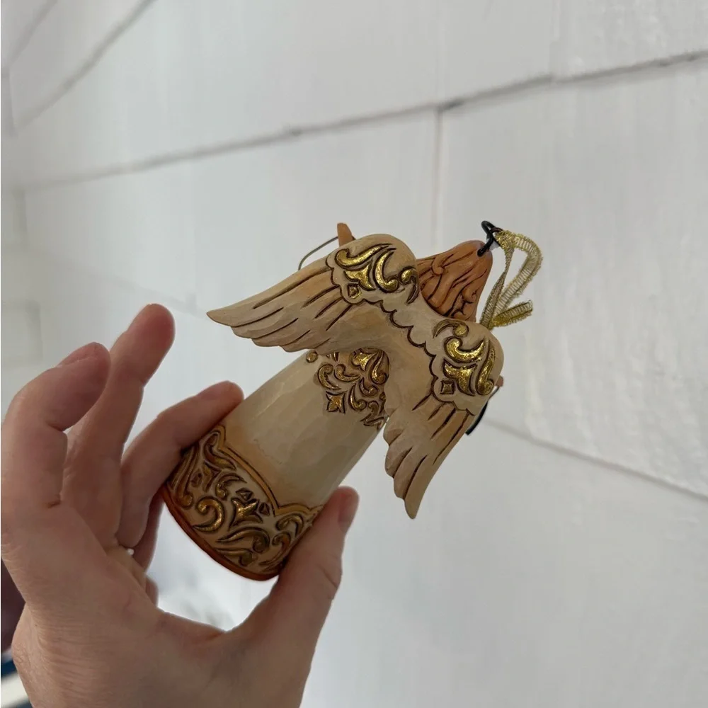Jim Shore Heartwood Creek Ivory and Gold Angel ornament 2013 includes Box